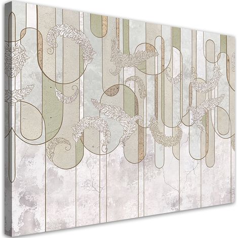 Quadro su tela, Astrazione minimalista scandinava nel beige - 90x60 (1/5)