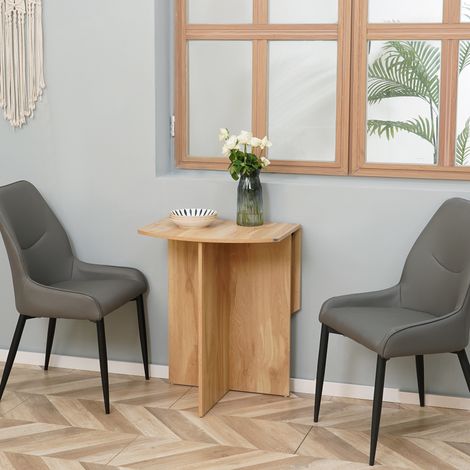 Table manger à - table pliante économe d’espace pour cuisine et salon en bois 90x60x74cm - chêne (1/4)