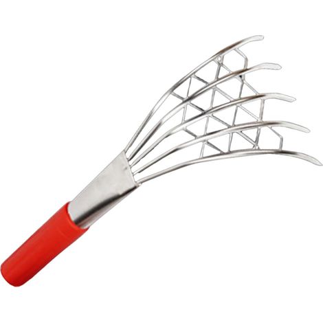 Râteau à Palourdes en Métal Poignées Ergonomiques et Griffes Pointues, Outil Indispensable de Plage pour Chasse et Plantation Sable Argenté (1/5)