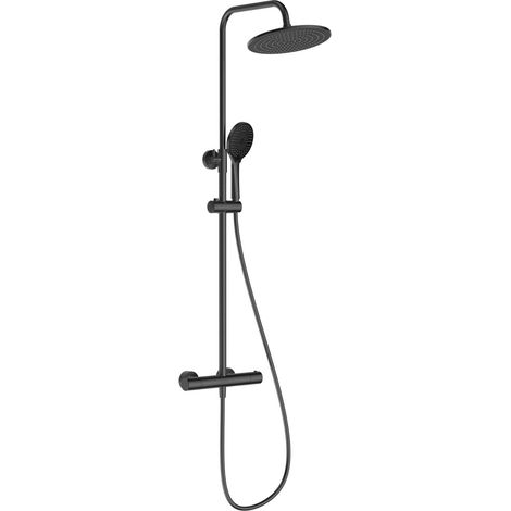 kielle Oudee I - Set de douche avec thermostat, 25 cm, 3 jets, gun grey 20633007E (1/4)