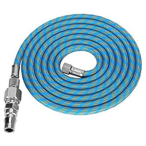 Airbrush Hose, 6ft Nylon Braided Air Hose, Standard Size 1/8" to 1/4" with Adapter on Both Ends (1/5)