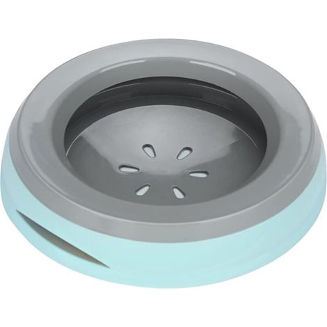 Gamelle Flottante Anti Débordement Pour Chien Chat Nourriture Et Eau Bleu (1/4)