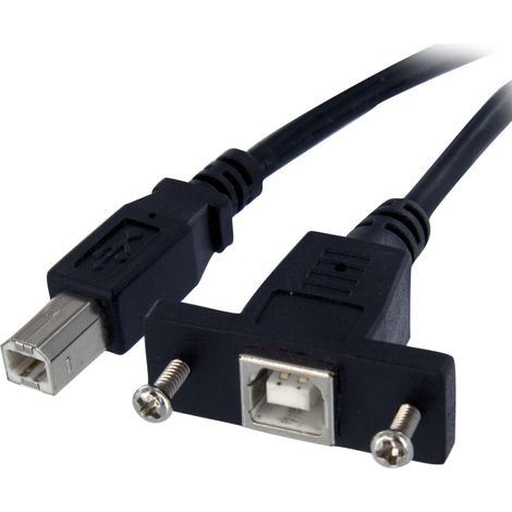 StarTech.com Câble USB 30 cm monté sur panneau B vers B - F/M
