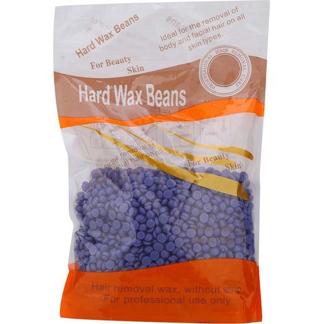 Cire solide en grains 300g, sans papier, lavande, pour épilation bikini, bras, corps, haricots de cire dépilatoire (1/5)