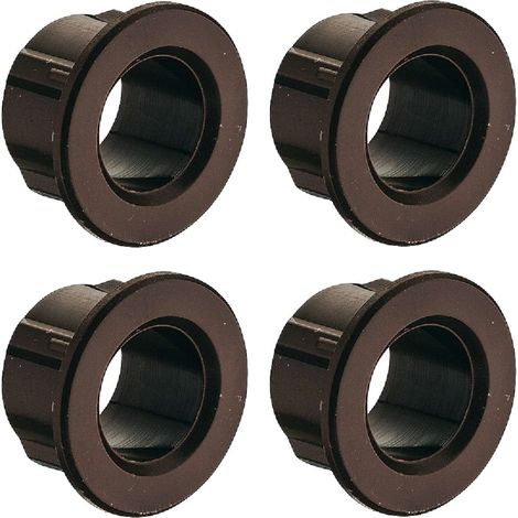 4x Douille de guidage en plastique marron Ø 22mm profondeur 10mm pour bouton tournant Caravane pour serrures à appliquer Push Lock Serrure Verrou Fermeture Sécurité (1/2)