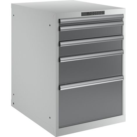 LISTA, Armoire à tiroirs, avec serrure RFID, h x l x p 800 x (1/5)