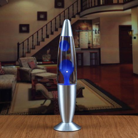FLITI 13-Inch Blue Lava Lamp, Hypnotic Effect, Premium Metal Base, LED Decorative Mood Light for Bedroom or Office, Enchanting Gift for Adults and Children (1/5)