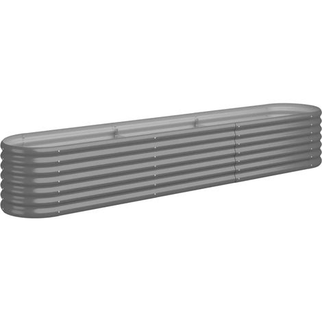 Maison Exclusive - Hochbeet Verzinkter Stahl 224x40x36 cm Grau