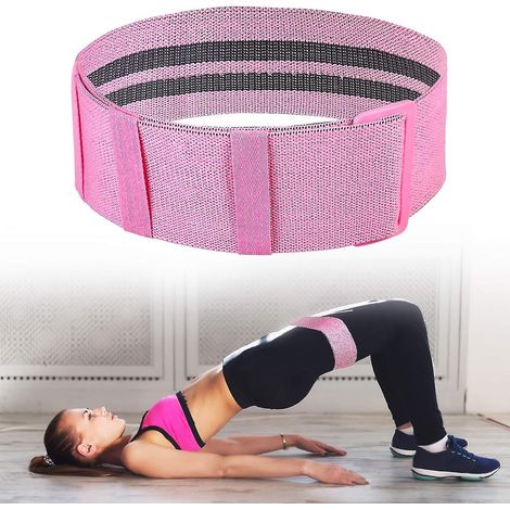 Bandes de résistance pour les jambes et les  - Bande de hanche large et ajustable en tissu pour l'entraînement et le (1/5)