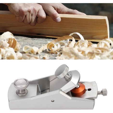 Mini Rabot en Aluminium pour Menuiserie DIY Outils de Bricolage pour Ajuster les Bords et les Surfaces en Bois - KZQ (1/5)