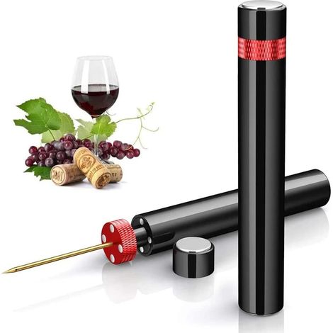 Ouvre-bouteille de vin de pompe à Air, tire-bouchon de pression d'air de tire-bouchon d'acier inoxydable portatif sûr d'outils de barre d'accessoires de barre