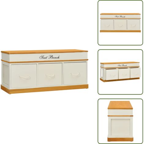 Sitzbank mit Stauraum Schuhschrank Flurbank - Sitzbank - Flurbank - Schuhschrank - Holzmöbel - Wohnzimmer Deko (1/5)