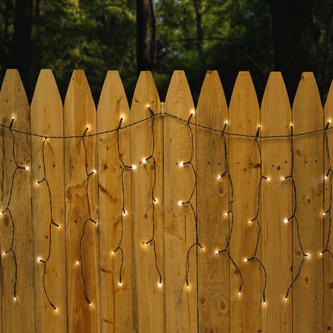10 m lange Solar-Lichterkette mit 300 LEDs für den Außenbereich (1/5)