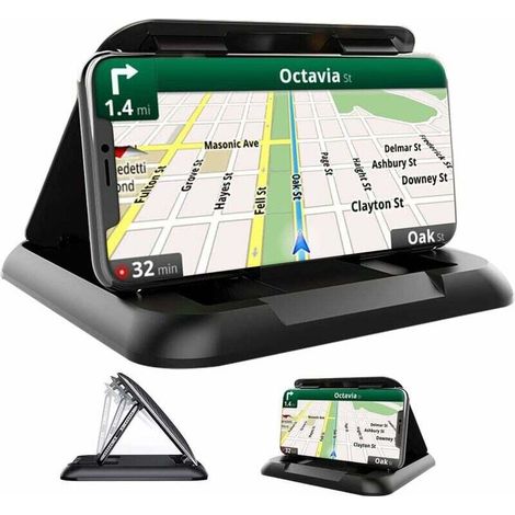 Support de Téléphone Portable, Support Téléphone Portable pour Voiture, Appareils de Tableau de Bord Antidérapants Compatible avec iPhone Samsung (1/5)