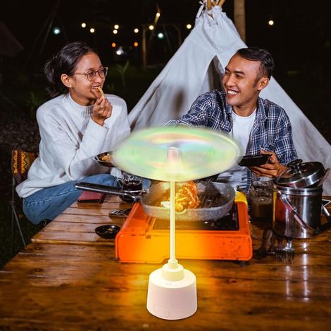 2pcs ventilateurs anti-Mouches LED – Col de Cygne 360° Sans Chimie - Sans produits chimiques -pour fête, barbecue-rose (1/4)