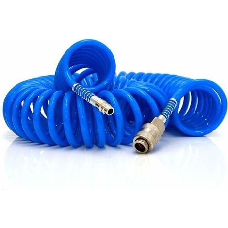 15m de Tuyau d'Air Comprimé, PU Tuyau Spirale pour Compresseur (1/4)