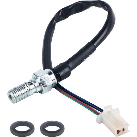 Bomba de manguera de aceite hidráulico universal para motocicleta M10x1.25, línea de interruptor de luz de freno al freno trasero (01 cabeza recta). (1/5)