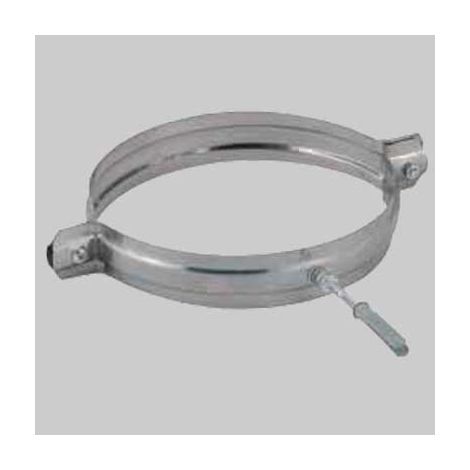 COLLARE NERVATO IN ACCIAIO INOX PER CANNE FUMARIE  Ø 200     MADE IN ITALY