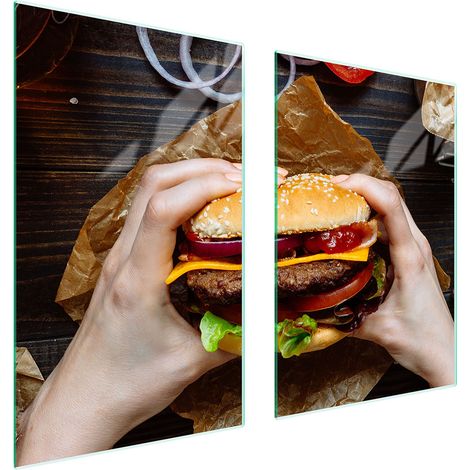 PLACA PROTECTORA DE VIDRIO PARA COCINA 65x52 HAMBURGUESA (1/5)