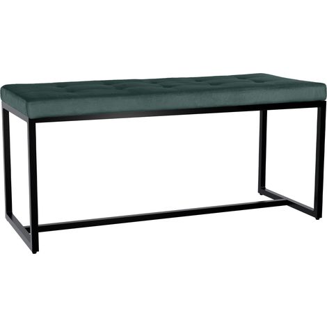 Panca Barci con struttura nera verde Velluto (1/5)