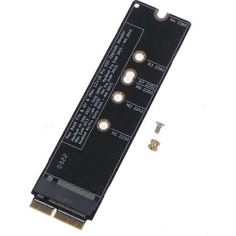 M.2 NVMe SSD Konverter-Adapterkarte für AirPro Retina 2013-2017 A1465 A1466