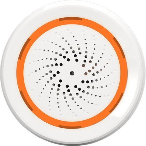 Alarme sonore et lumineuse sans fil 90 dB, résistante aux chocs et contrôlable par application TUYA pour la maison et le restaurant.