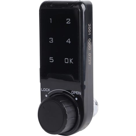 Serrure de sécurité à code numérique, clavier tactile électronique, pêne dormant, serrure à code pour armoire de bureau. (1/5)