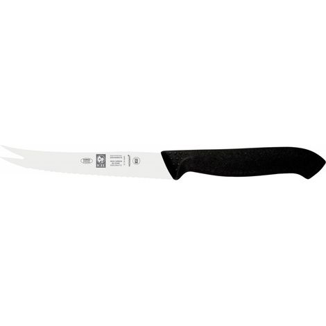 Icel coltello universale professionale acciaio inox nero 12 cm