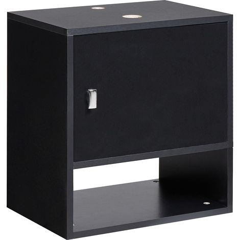 Wall Mounted Washbasin Cabinet LIMERIA 45 cm Black (1/5)