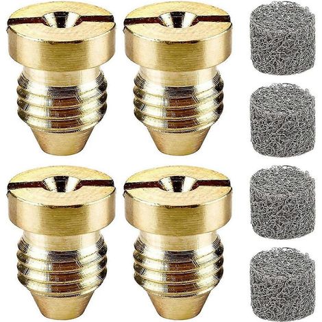 Orifice de 1,1 mm pour canon à mousse et machine à mousse, embouts de buse à filetage universel et filtre à mailles pour mousse à neige, lot de 4 (1/4)