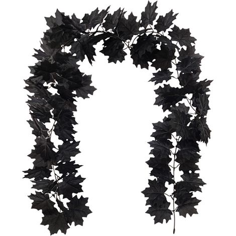Guirlande de Feuilles D'érable d'halloween, Feuilles de Plantes Authentiques pour la Décoration de Fête de Cheminée de Mariage à Domicile (210604XY03-2) (1/5)