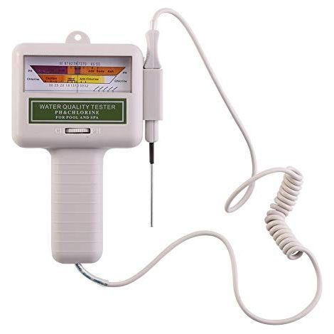 Chlorine and pH tester, portable digital tester, suitable for analyzing the pH of spa and swimming pool water. (1/4)