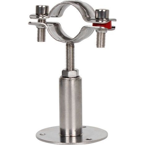 2 Pcs Support Tube en Acier INOX Support Tuyaux Réglable Porte Tuyau à Visser Support Plafond avec Vis+Tube d’Expansion Porte Tuyau Mural Anti-Rouille pour Fil Tubes Tiges Diamètre 25-27 mm (1/3)