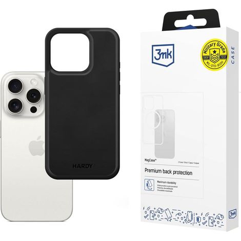 Funda MagCase de cuero sedoso resistente Apple para iPhone 15 Pro Max de 3 mk