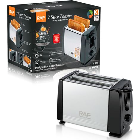 Grille-pain domestique double étage, appareil multifonction pour pain, sandwichs et petit-déjeuner, grille-pain électrique pratique pour cuisine (1/4)