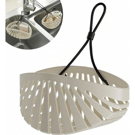 Soporte para esponjas con ventosa para el fregadero, organizador de fregadero, soporte para esponjas de lavar platos (1/3)