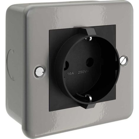 Scatola da parete in metallo con presa Schuko per Creative-Tube (1/4)