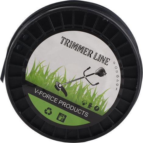 3.3mm String Trimmer Line High Cutting Efficiency Low Noise Quadrate Black Trimmer Line for Most Lawn Mowers Farm 50m (1/2)