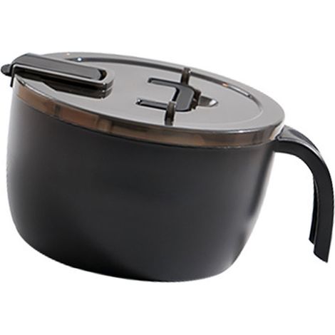 Edelstahl-Instantnudelschüssel, großes Fassungsvermögen, Instant-Ramen-Schüssel mit Deckel, Geschirr für Studenten, Schwarz (1/5)