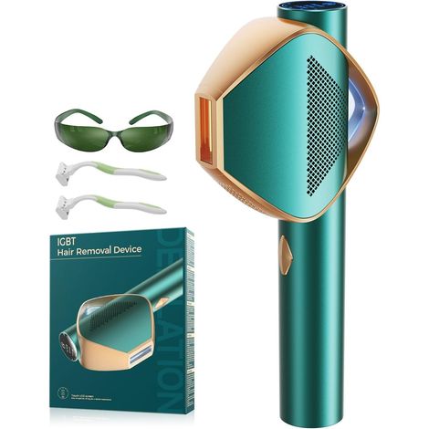 21J Épilateur Lumière Pulsée Avec Technologie Flash Rapide IGBT 0.8s, Infinite Scintillement 600-1200NM Lumière Pulsée Épilateur Féminin, 3 Modes Uniques Épilateur Laser Visage, Bikini, Corps (1/5)