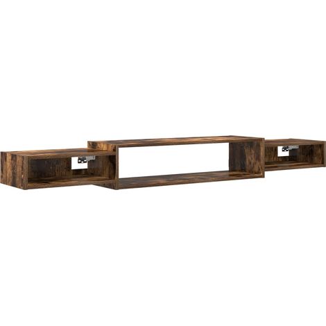 Mobile TV da Parete A parete Rovere Fumo 180 x 28 x 21 cm vidaXL