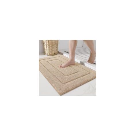 Rutschfeste Badematte 50 x 80 cm, weiche Mikrofaser, saugfähig, maschinenwaschbar, extra dick, für Badezimmer