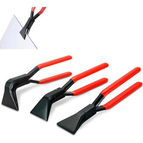 Lot de 3 pinces pliantes avec boîte de pince à tôle, pince à décanter 0°, 45° et 90, largeur de mâchoire 60mm, pour Couvreur, Plombier Travail de carrosserie Réparation Redressage (1/5)
