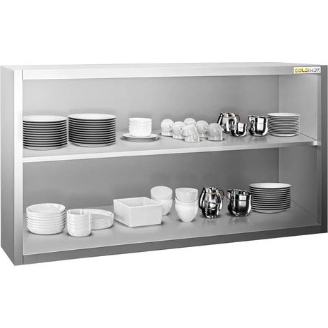 Placard mural inox 1500 x 400 mm / Hauteur 800 mm ouvert PREMIUM - GOLDINOX (1/2)