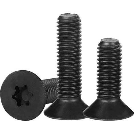 20 Pièces Vis à Tête Fraisée Torx M3 x 8mm - Vis à Métaux Noir à Tête Plate Visserie en Acier Inoxydable A2 V2A Inox à Machine Filetage Complet (1/5)
