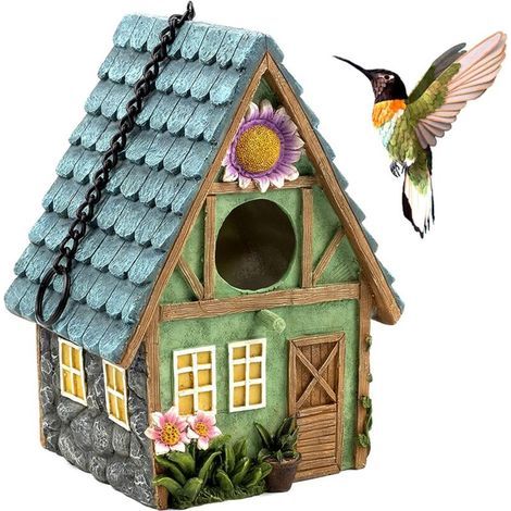 Nichoir Oiseaux Exterieur,Nichoirs à Oiseaux Sauvages,Repos Douillette pour Oiseaux,21x15x13cm (1/5)