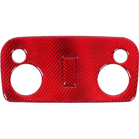 Pare-soleil avant en fibre de carbone rouge pour Ford Mustang 2009-2013, garniture de cadre de lecteur (1/5)