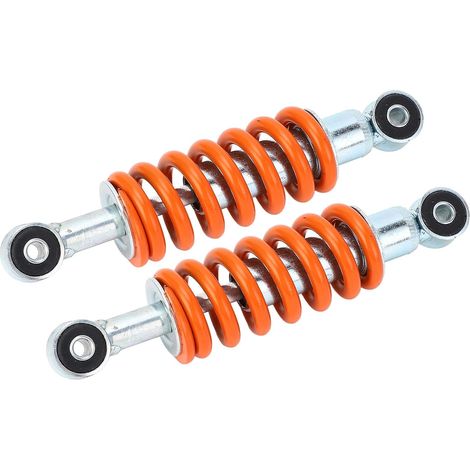 Lot de 2 Amortisseurs de Moto de 195 Mm, Amortisseur de Suspension Universel avec Ressort de 8 Mm, Pièces de Rechange pour TaTao KID Quad ATV Go Kart 50-125, Alliage Métallique, (1/4)