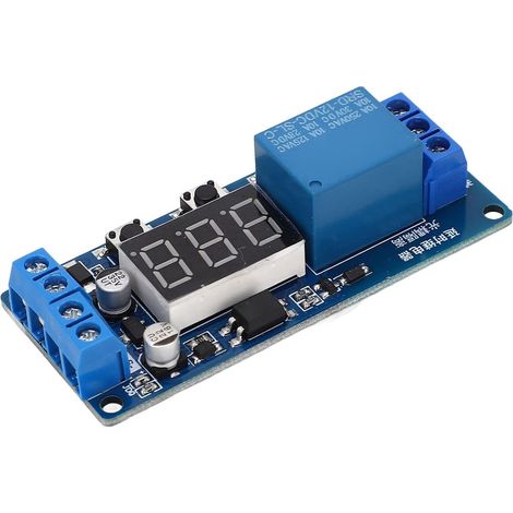 Module relais temporisé 12 V CC avec écran LCD (1/5)