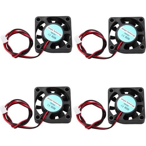 4 Stück 12V 4010 Lüfter für 3D-Drucker - Großes Luftvolumen (6,7 CFM) (1/4)